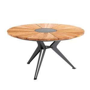 Niehoff Nexor Gartentisch Ø140cm Stahl/Teak