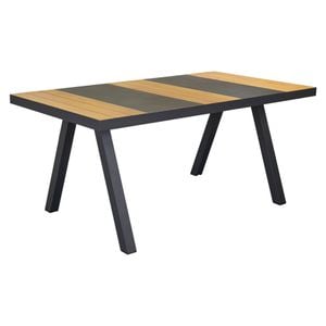 LC Garden Kumasi Gartentisch 167x90,5cm Aluminium/Teak/Keramik