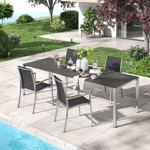 OUTLIV. Oviedo Gartenmöbel-Set 5-tlg. Tisch 160/217/267x92cm