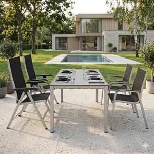 Kettler Basic Plus Gartenmöbel-Set M (4 Plätze) Tisch 160x95cm