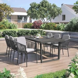 OUTLIV. Ohio Gartenmöbel-Set 7-tlg. Tisch 220x100cm Kufe