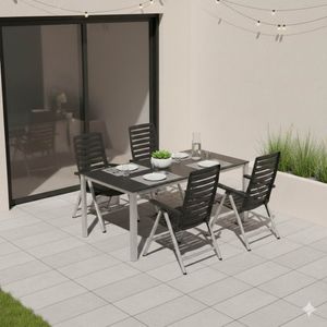 Kettler Wave Gartenmöbel-Set M (4 Plätze) Tisch 160x95cm