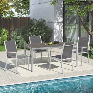 Zebra One Gartenmöbel-Set M (4 Plätze) mit OUTLIV. Tisch 160x90cm