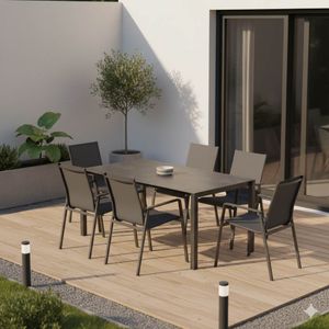 Siena Garden Reno Gartenmöbel-Set L (6 Plätze) Tisch 160/217/267x92cm