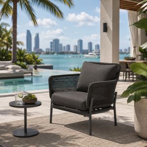 Interliving 7005 Loungesessel Aluminium/Rope/Olefin