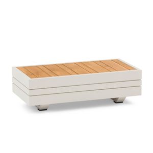 Zebra Cubo Neo Loungetisch Aluminium/Teak
