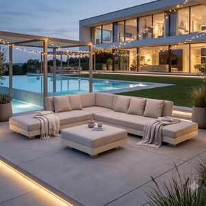 OUTLIV. Santa Monica Ecklounge inkl. Loungetisch Aluminium/Olefin