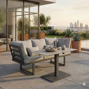 OUTLIV. Broome Dininglounge Tisch 140x80cm Aluminium/Polyester