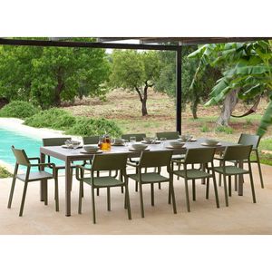 Nardi Trill Gartenmöbel-Set XXL (10 Plätze) Tisch 210/280/100cm