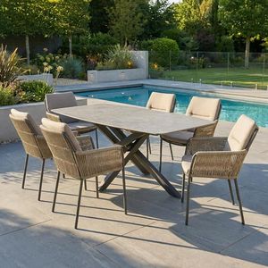 LC Garden Como Gartenmöbel-Set L (6 Plätze) Tisch 200x100cm