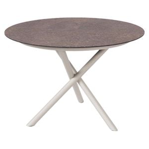 Zebra Mikado Gartentisch Ø110cm Aluminium/HPL