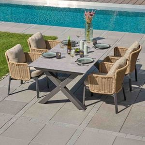 LC Garden Bari Gartenmöbel-Set M (4 Plätze) Tisch 200/260x100cm