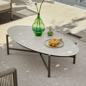 Apple Bee Bora Bora Loungetisch 130x65cm Aluminium/Glaskeramik