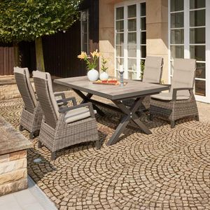 Siena Garden Corido Move Gartenmöbel-Set M (4 Plätze) Tisch 160/200x90cm