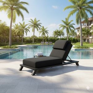 OUTLIV. Alea Gartenliege verstellbar Aluminium/Sunbrella