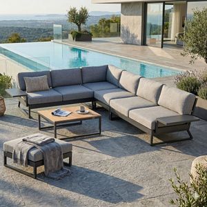 Kettler Ocean Skid Platform Ecklounge inkl. Loungetisch Aluminium/Olefin