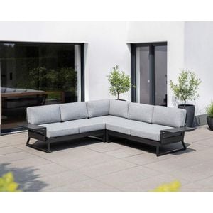 Kettler Ocean Skid Platform Ecklounge 5-tlg. mit Ablage Aluminium/Olefin