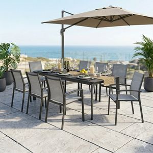 Siena Garden Velia Gartenmöbel-Set XL (8 Plätze) mit OUTLIV. Tisch 220x100cm