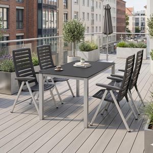 Kettler Wave Gartenmöbel-Set M (4 Plätze) Tisch 160x95cm