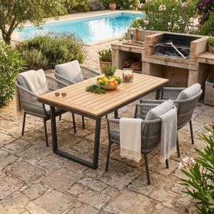 OUTLIV. Alicante Gartenmöbel-Set M (4 Plätze) Tisch 160x90cm