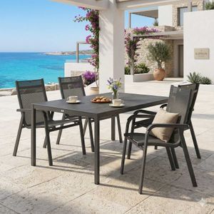 Kettler Basic Plus Gartenmöbel-Set mit OUTLIV. Tisch Aluminium/Keramik