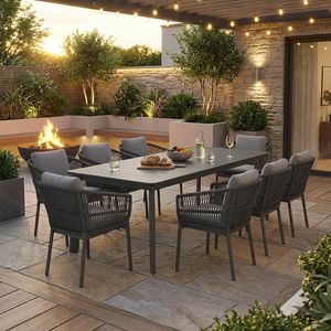 OUTLIV. Alicante Gartenmöbel-Set XL (8 Plätze) Tisch 220x100cm