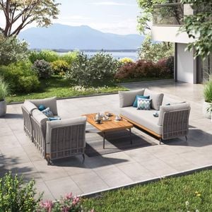 OUTLIV. Ava Loungeset inkl. Loungetisch Akazie/Rope/Polyester