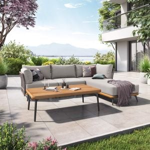 OUTLIV. Ava Ecklounge inkl. Loungetisch Akazie/Rope/Polyester