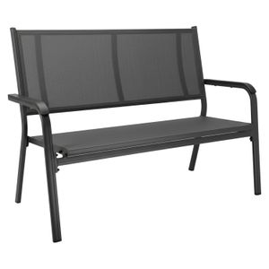 Kettler Basic Plus 2-Sitzer-Gartenbank Aluminium/Outdoorgewebe