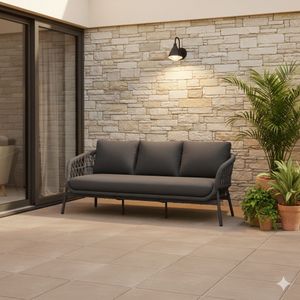 LC Garden Bari Diningsofa Aluminium/Rope
