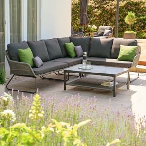 Siena Garden Kansas Ecklounge Aluminium/Geflecht