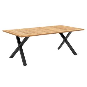 OUTLIV. Gartentisch 200x100cm Stahl/Teak recycelt