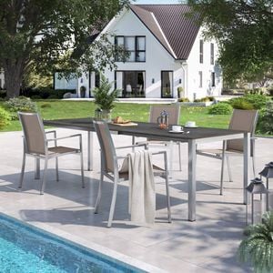 OUTLIV. Oviedo Gartenmöbel-Set 5-tlg. Tisch 160/217/267x92cm