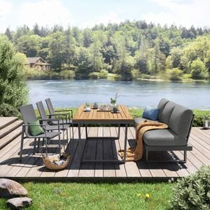 OUTLIV. Atlanta Gartenmöbel-Set L verstellbar (6 Plätze) Tisch 220x100cm
