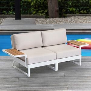 Kettler Ocean Skid Loungebank Aluminium/Sunbrella