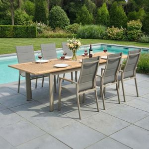 LC Garden Unicamo Gartenmöbel-Set Tisch 180/240x90cm