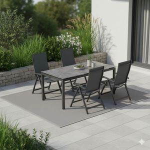 Stern Kari Gartenmöbel-Set M (4 Plätze) mit OUTLIV. Tisch 160x90cm