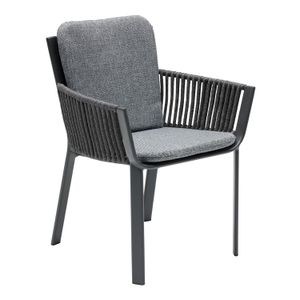 LC Garden Sofano Gartensessel Aluminium mit Sitz- und Rückenkissen