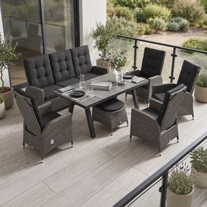 LC Garden Barcelona Gartenmöbel-Set L verstellbar (7 Plätze) Tisch 200x100cm