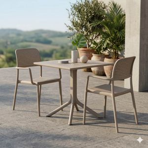 Nardi Bora Gartenmöbel-Set S (2 Plätze) Tisch 80x80cm