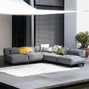 Schöner Wohnen Vlieland Ecklounge Aluminium/Sunbrella