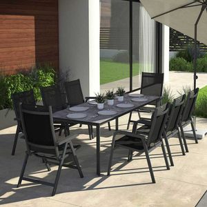 Kettler Basic Plus Gartenmöbel-Set XL (8 Plätze) Tisch 220x95cm