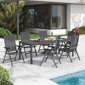 Kettler Basic Plus Gartenmöbel-Set L verstellbar (6 Plätze) mit OUTLIV. Tisch 220x100cm