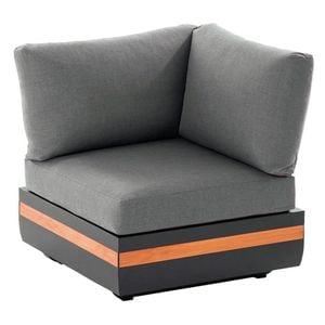 Niehoff Volano Eck-/Endmodul Aluminium/Teak/Polypropylen