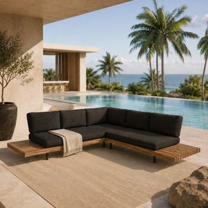 OUTLIV. Portillo Ecklounge Stahl/Akazie/Polyester