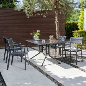 Kettler Lugano Gartenmöbel-Set M (4 Plätze) Tisch 160x95cm