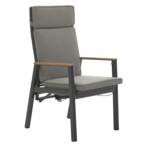 Interliving 7014 Gartensessel Sitztiefe verstellbar Aluminium mit Sitz- und Rückenkissen