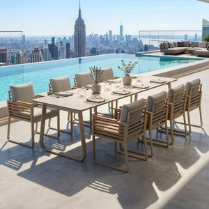 OUTLIV. New York City Gartenmöbel-Set XL (8 Plätze) Tisch 280x100cm
