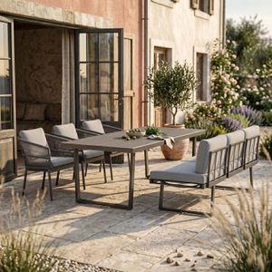 OUTLIV. Alicante Gartenmöbel-Set L (6 Plätze) Tisch 220x100cm