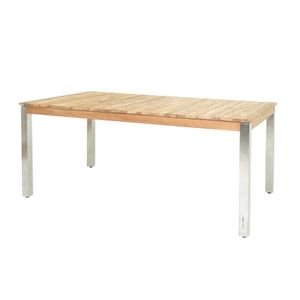 Zebra Derex Gartentisch 180x100cm Edelstahl/Teak recycelt